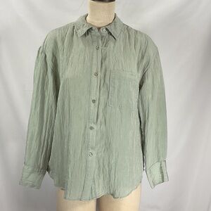 House of Harlow 1960 Light Sage Button Down Shirt EUC Size S